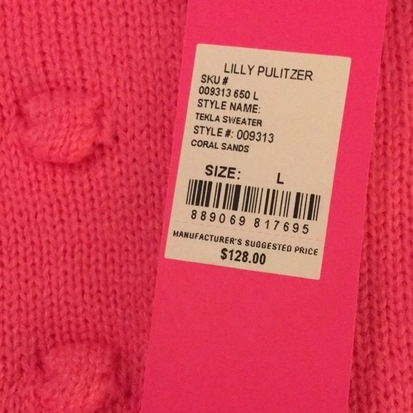 NWT Lilly Pulitzer Tekla Sweater Coral Sands Large - Picture 4 of 10